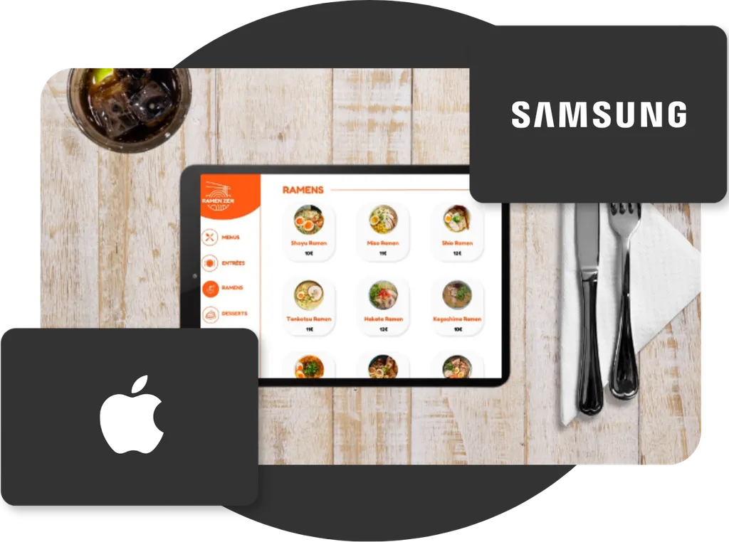 Tablette disponible sur Samsung et Apple