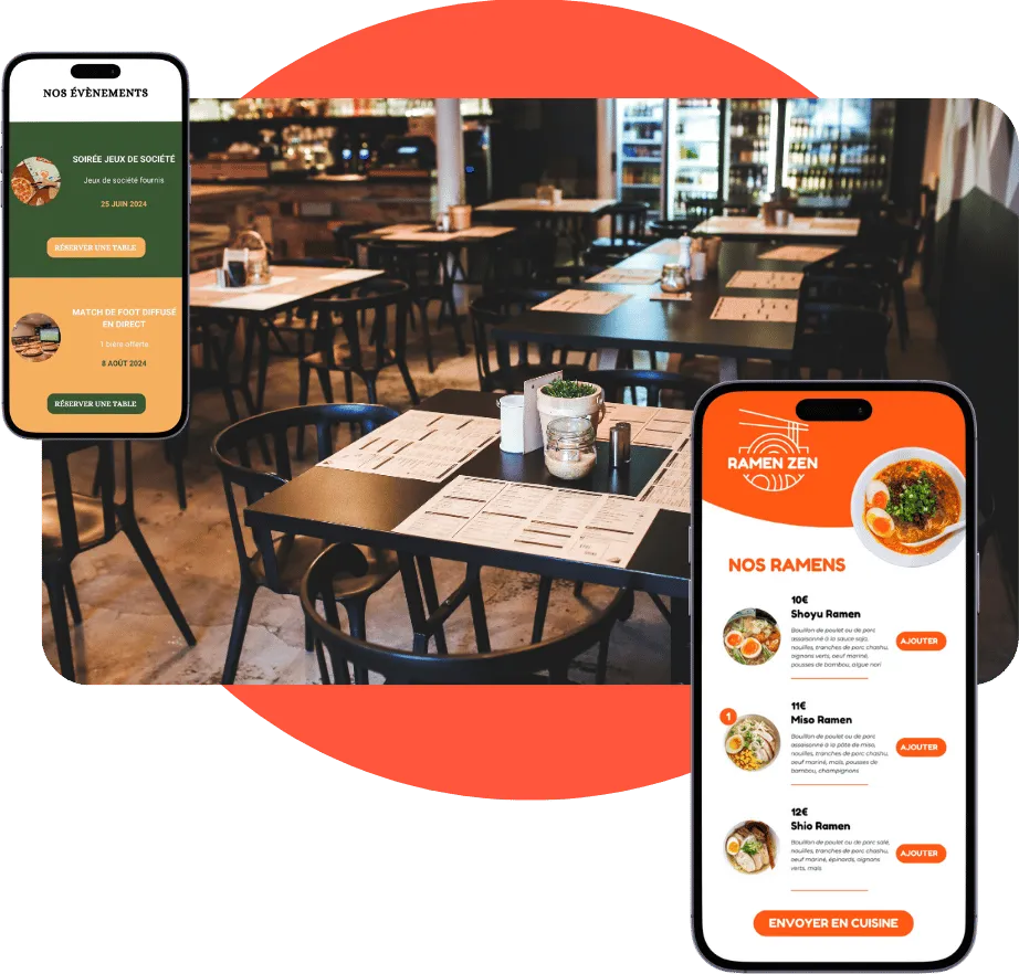 Présentez votre carte sur votre site pour restaurant