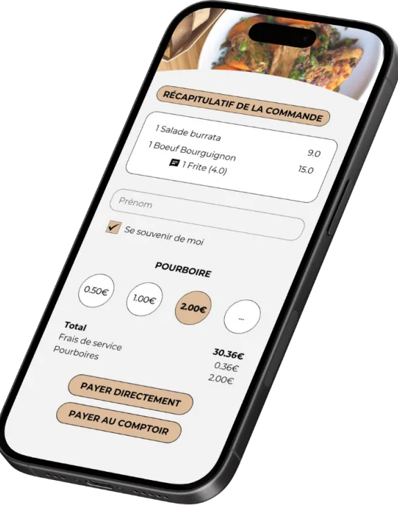Paiement digital de l'addition
