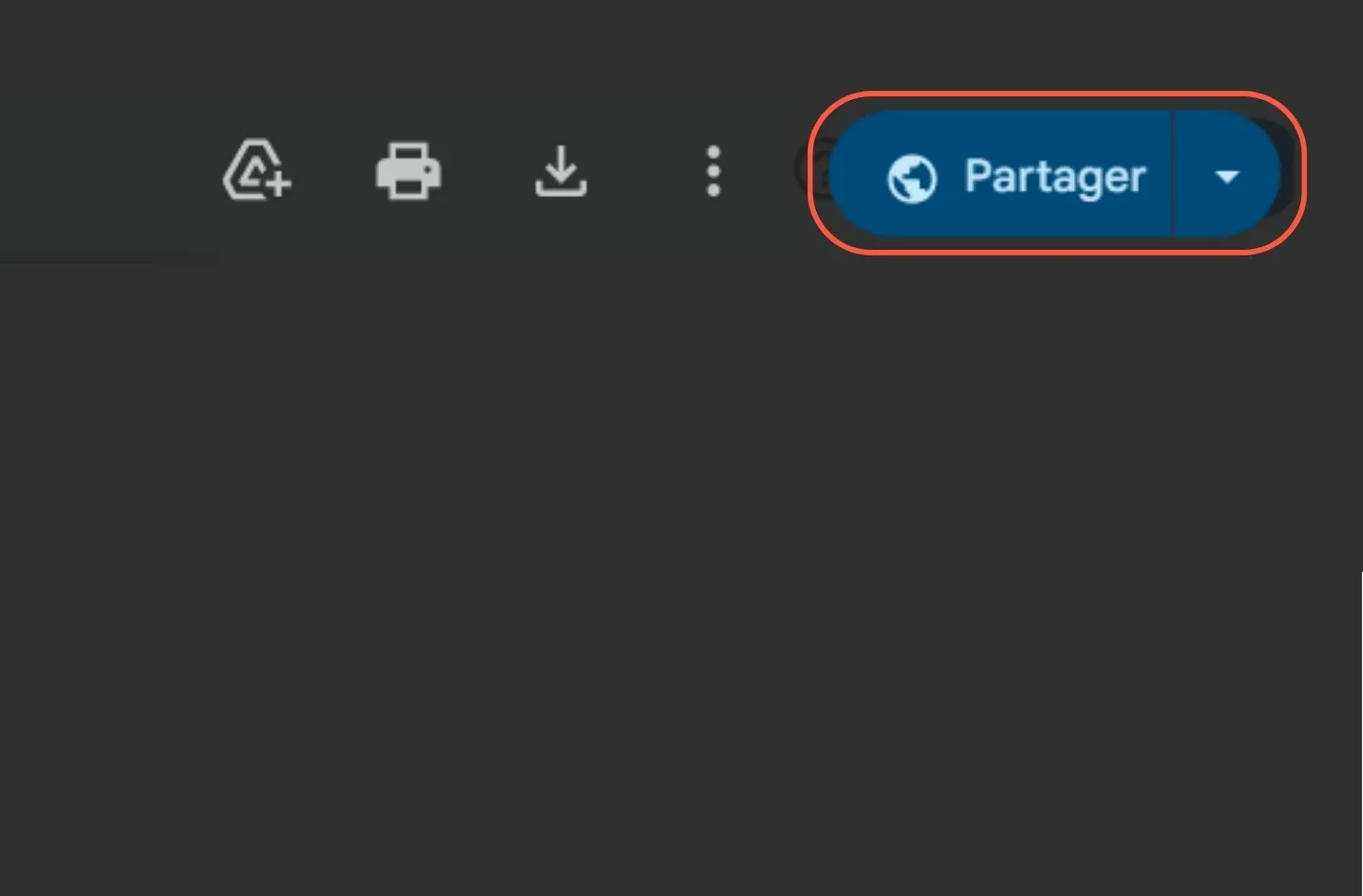 Etape 1 pour partager un fichier sur Google Drive Etape 1 pour partager un fichier sur Google Drive