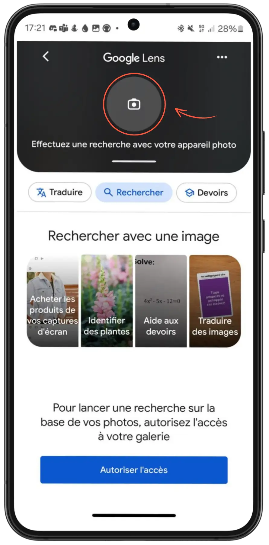 Centrer un QR code de menu avec Google Lens