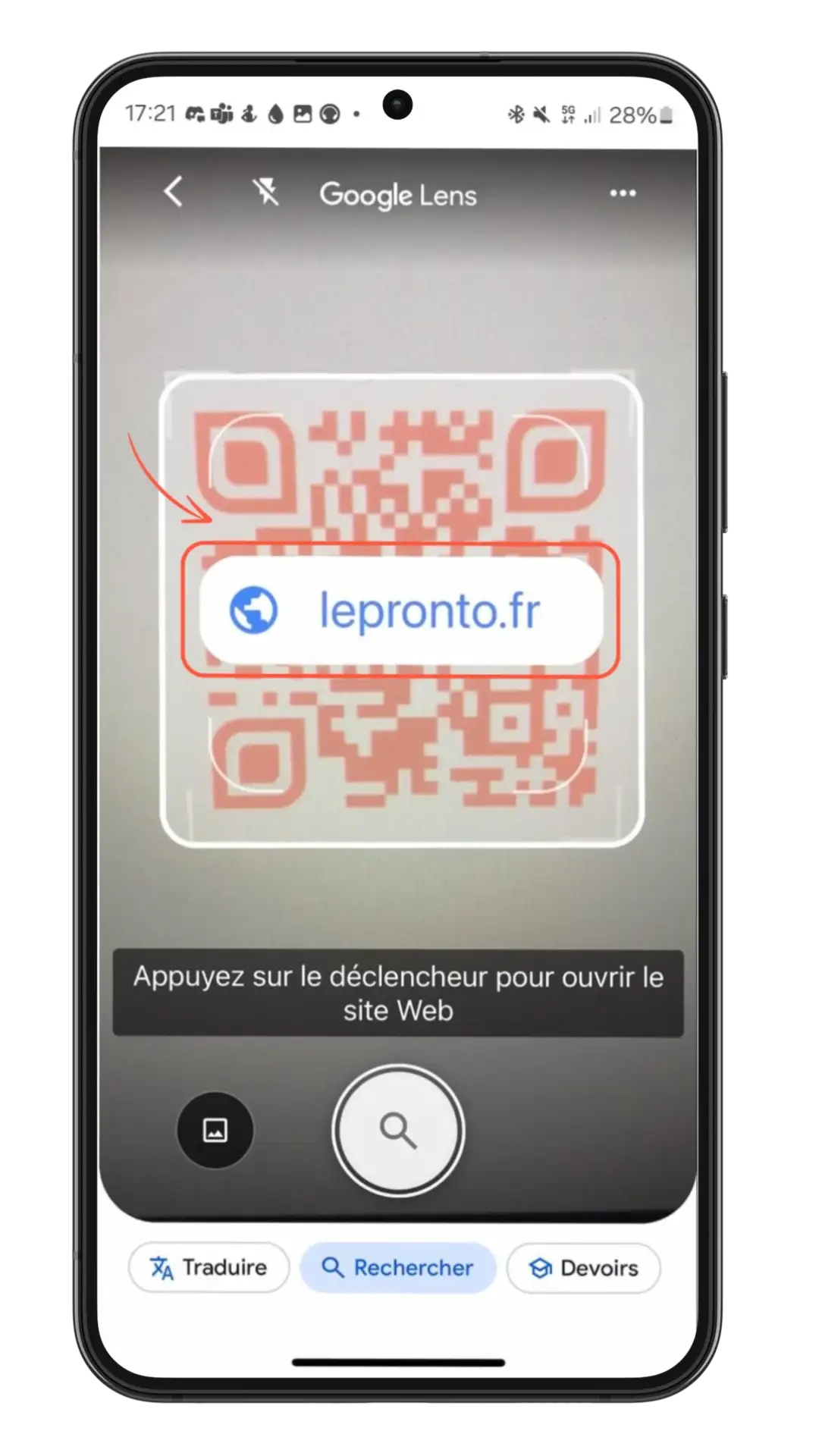 Comment ouvrir un menu QR code via Google Lens