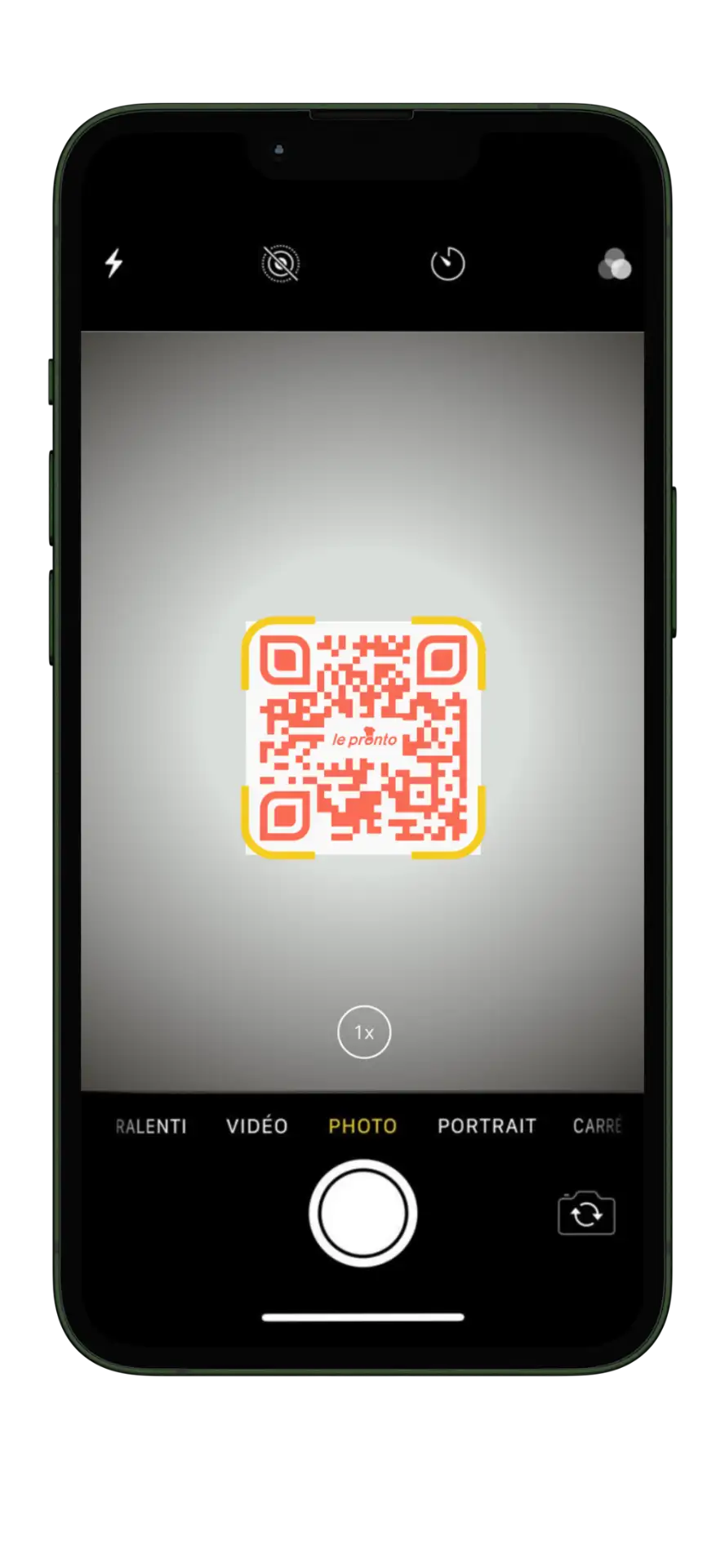 Comment viser un QR code de menu avec un iPhone