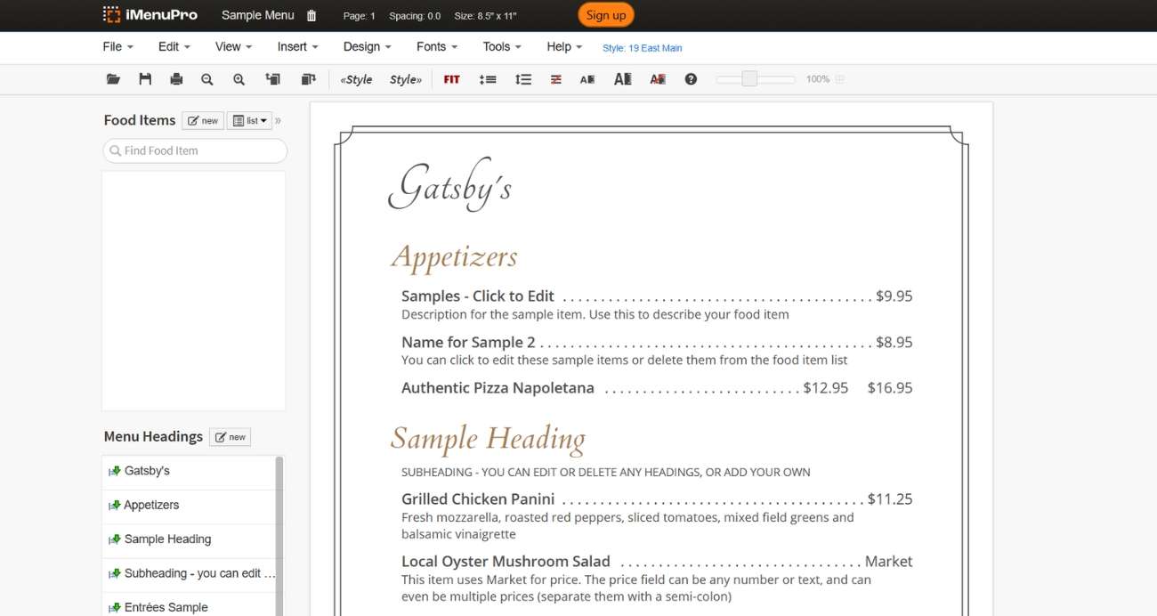 Logiciel pour créer un menu de restaurant Logiciel pour créer un menu de restaurant