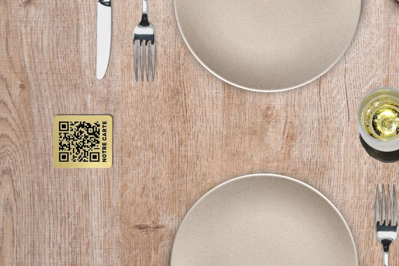 Exemple de QR code sur table Exemple de QR code sur table