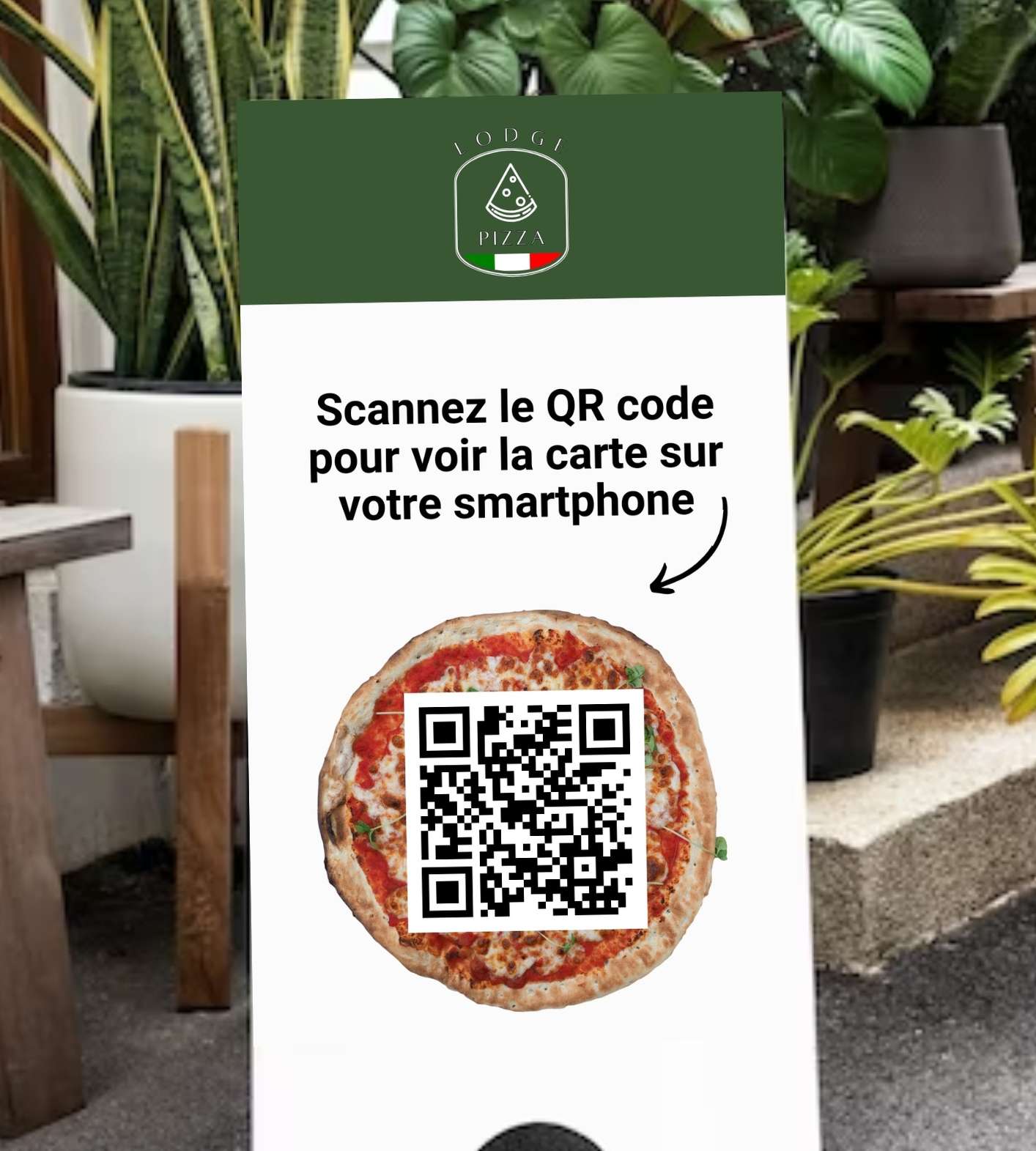 Exemple de QR code sur kakemono Exemple de QR code sur kakemono