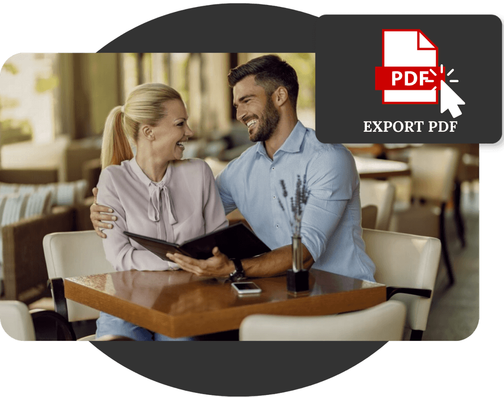 Fonctionnalité d'export PDF de l'application carte digitale