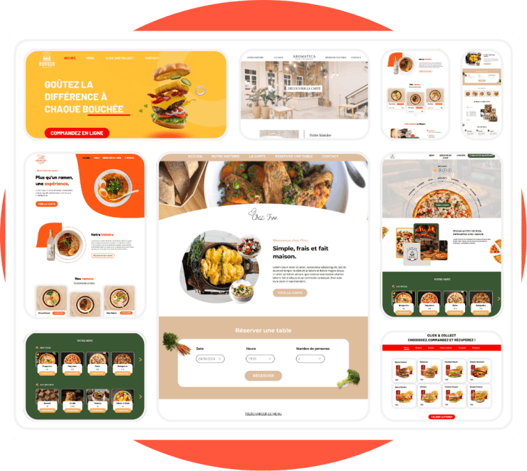 Choix de design site parmi une dizaine de thèmes