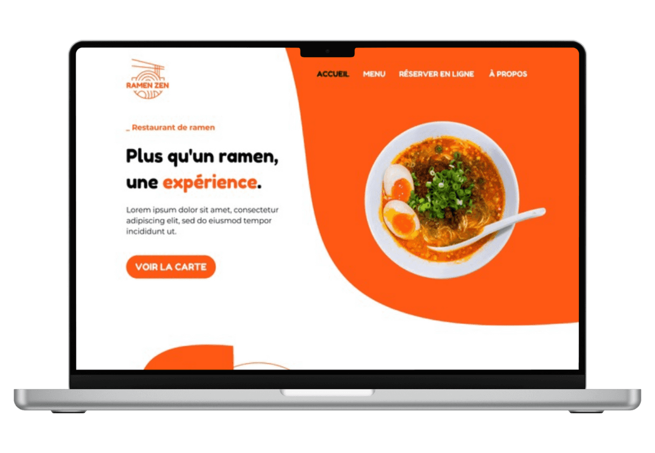 Interface site internet responsive restaurant Interface site internet responsive restaurant