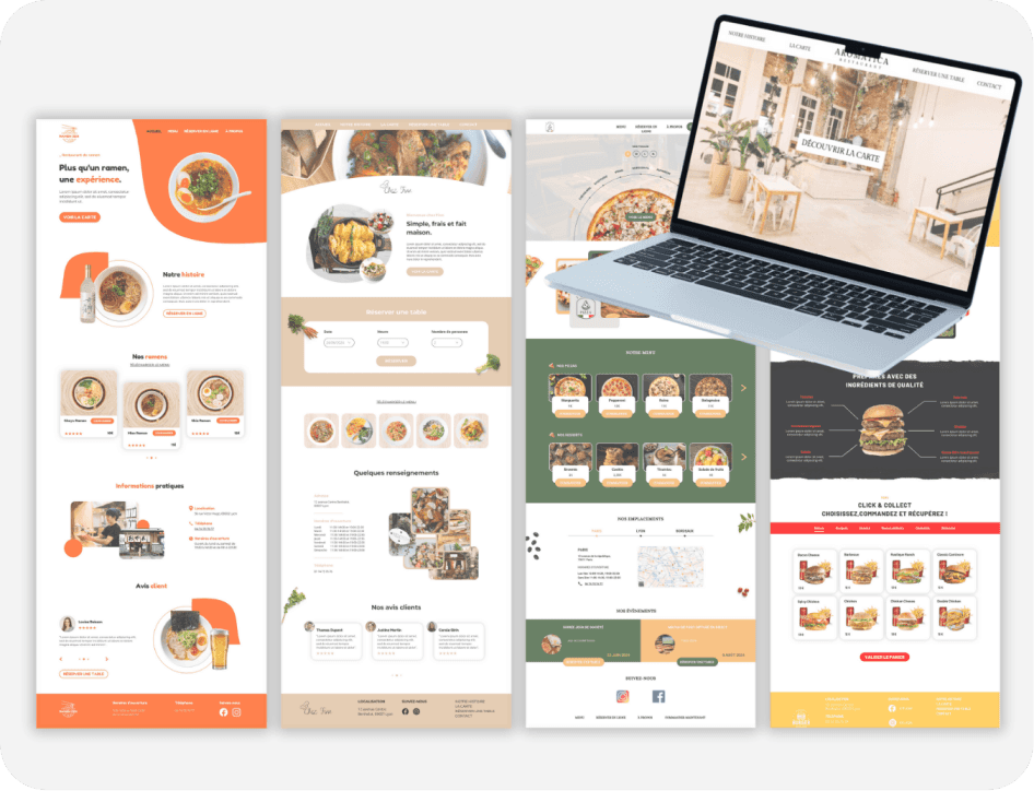 Choix parmi plusieurs designs de website